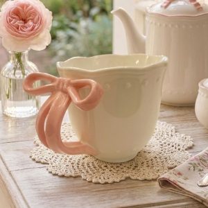 MUG RIBBON GRACE PINK 350ML ISABELLE ROSE