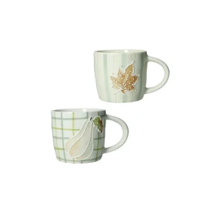 Mug zucca e vite set 2 pz stoneware